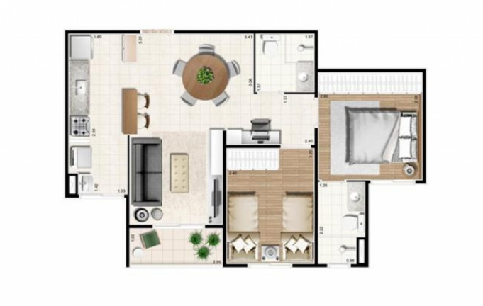 Imagem Apartamento com 2 Quartos à Venda, 52 m² em Parque Residencial João Luiz - Hortolândia Imagem Apartamento com 2 Quartos à Venda, 52 m² em Parque Residencial João Luiz - Hortolândia
