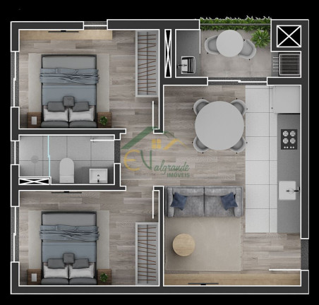 Imagem Apartamento com 2 Quartos à Venda, 59 m² em Novo Mundo - Curitiba Imagem Apartamento com 2 Quartos à Venda, 59 m² em Novo Mundo - Curitiba