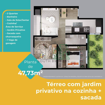 Imagem Apartamento com 2 Quartos à Venda, 39 m² em Jardim Campo Verde - Almirante Tamandaré Imagem Apartamento com 2 Quartos à Venda, 39 m² em Jardim Campo Verde - Almirante Tamandaré