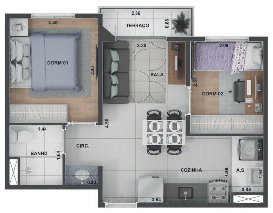 Imagem Apartamento com 2 Quartos à Venda, 46 m² em Campo Limpo - São Paulo Imagem Apartamento com 2 Quartos à Venda, 46 m² em Campo Limpo - São Paulo