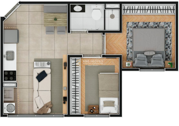 Imagem Apartamento com 2 Quartos à Venda, 39 m² em Jardim Vitápolis - Itapevi