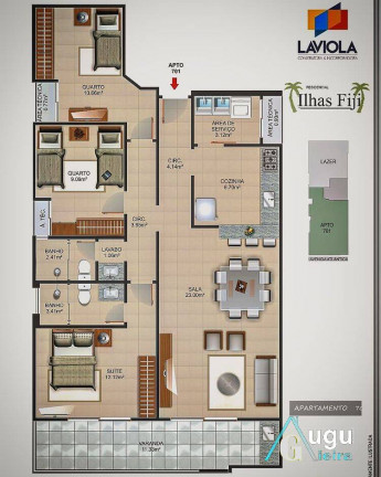 Imagem Apartamento com 3 Quartos à Venda, 90 m² em Praia Do Morro - Guarapari