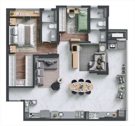 Imagem Apartamento com 2 Quartos à Venda, 71 m² em Jardim Das Colinas - São José Dos Campos Imagem Apartamento com 2 Quartos à Venda, 71 m² em Jardim Das Colinas - São José Dos Campos