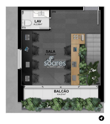 Imagem Sala Comercial à Venda, 52 m² em São Gonçalo - Pelotas