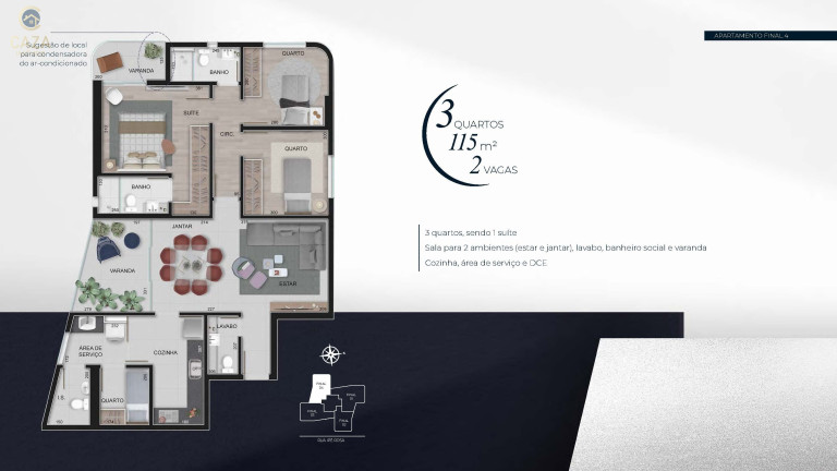 Imagem Imóvel com 3 Quartos à Venda, 115 m² em Vale Do Sereno - Nova Lima