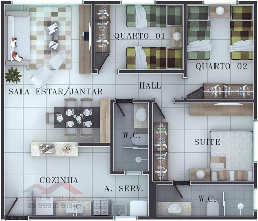Imagem Apartamento com 1 Quarto à Venda, 54 m² em Centro - Timon