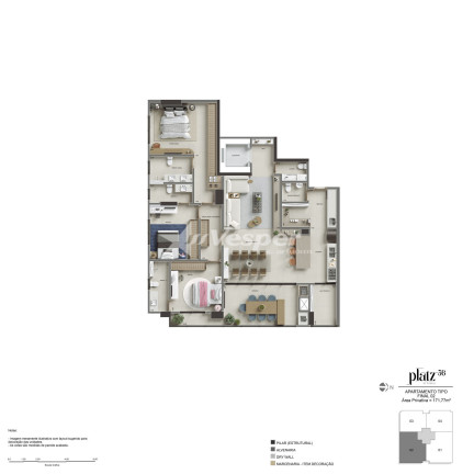 Imagem Apartamento com 3 Quartos à Venda, 171 m² em Setor Bueno - Goiânia