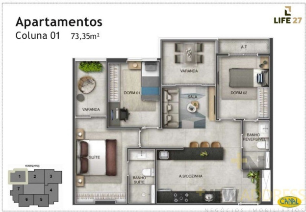 Imagem Apartamento com 3 Quartos à Venda, 73 m² em Coqueiral De Itaparica - Vila Velha Imagem Apartamento com 3 Quartos à Venda, 73 m² em Coqueiral De Itaparica - Vila Velha