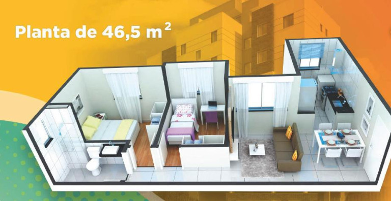 Imagem Apartamento com 2 Quartos à Venda, 46 m² em Glória - Belo Horizonte Imagem Apartamento com 2 Quartos à Venda, 46 m² em Glória - Belo Horizonte