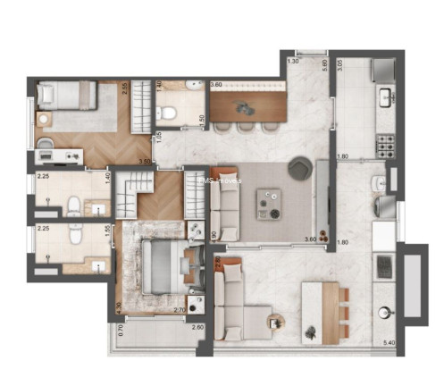 Imagem Imóvel com 2 Quartos à Venda, 91 m² em Brooklin - São Paulo Imagem Imóvel com 2 Quartos à Venda, 91 m² em Brooklin - São Paulo