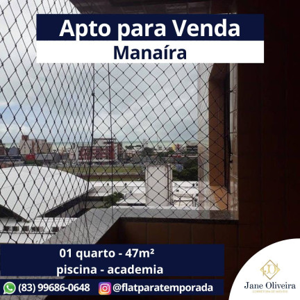 Apartamento com 1 Quarto à Venda, 45 m² em Manaíra - João Pessoa