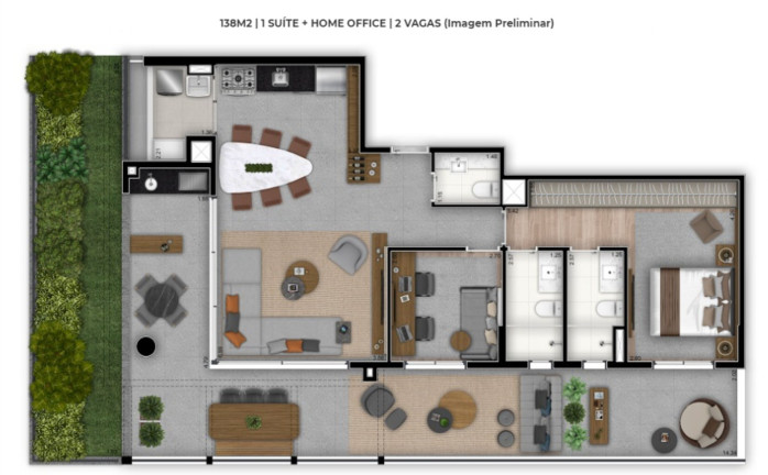 Imagem Apartamento com 2 Quartos à Venda, 145 m² em Brooklin Novo - São Paulo Imagem Apartamento com 2 Quartos à Venda, 145 m² em Brooklin Novo - São Paulo