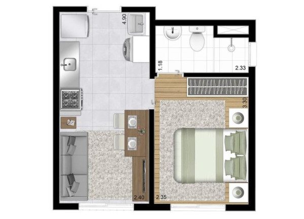 Imagem Apartamento com 1 Quarto à Venda, 26 m² em Jardim Mirante - São Paulo