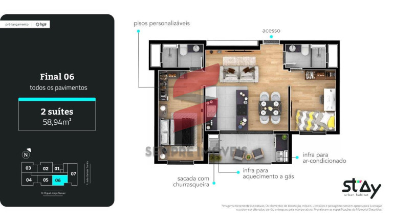 Imagem Apartamento com 2 Quartos à Venda, 60 m² em Tingui - Curitiba Imagem Apartamento com 2 Quartos à Venda, 60 m² em Tingui - Curitiba