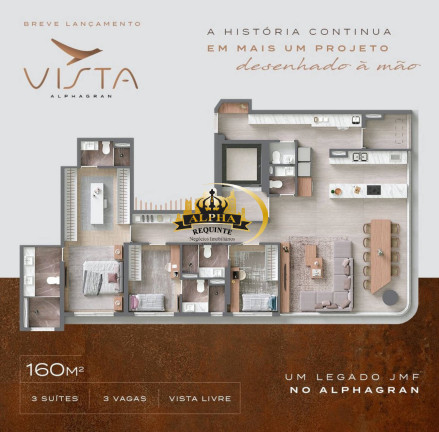 Imagem Apartamento com 3 Quartos à Venda, 160 m² em Alphagran Alphaville - Barueri Imagem Apartamento com 3 Quartos à Venda, 160 m² em Alphagran Alphaville - Barueri