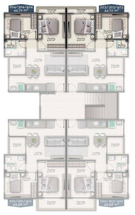 Imagem Apartamento com 2 Quartos à Venda, 50 m² em Tijucas