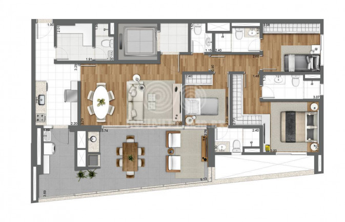 Imagem Apartamento com 3 Quartos à Venda, 128 m² em Brooklin Paulista - São Paulo