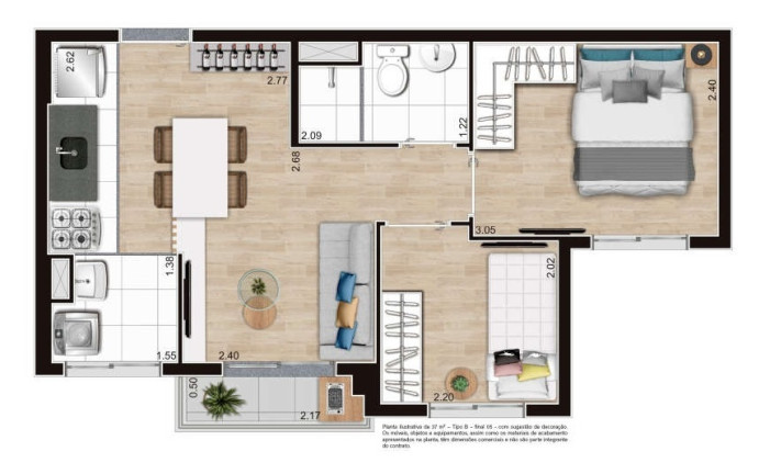 Imagem Apartamento com 2 Quartos à Venda, 38 m² em Vila Mascote - São Paulo