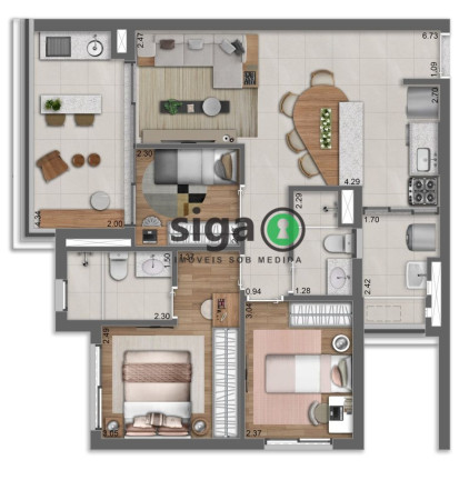 Imagem Apartamento com 2 Quartos à Venda, 67 m² em Alto Da Boa Vista - São Paulo Imagem Apartamento com 2 Quartos à Venda, 67 m² em Alto Da Boa Vista - São Paulo