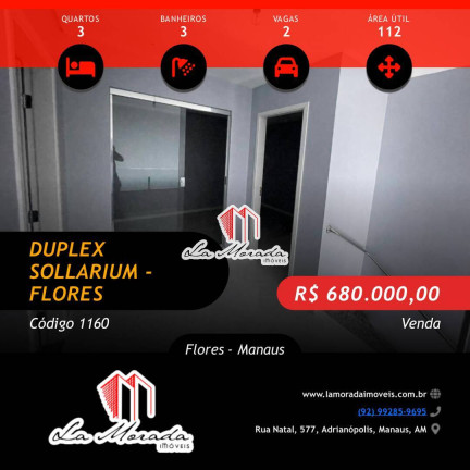 Apartamento com 3 Quartos à Venda, 112 m² em Flores - Manaus