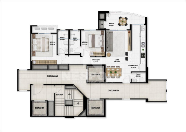 Imagem Apartamento à Venda, 90 m² em Fazenda - Itajai Imagem Apartamento à Venda, 90 m² em Fazenda - Itajai