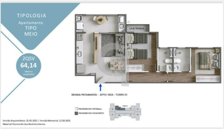 Imagem Apartamento com 2 Quartos à Venda, 64 m² em Patamares - Salvador Imagem Apartamento com 2 Quartos à Venda, 64 m² em Patamares - Salvador