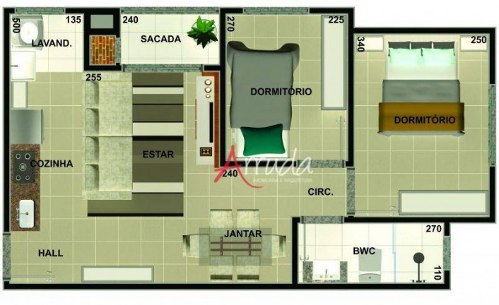 Imagem Apartamento com 2 Quartos à Venda, 52 m² em Brasmadeira - Cascavel