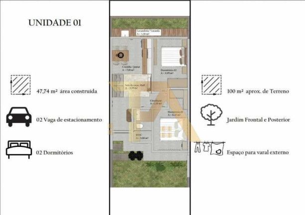 Imagem Apartamento com 2 Quartos à Venda, 47 m² em Ressacada - Garopaba Imagem Apartamento com 2 Quartos à Venda, 47 m² em Ressacada - Garopaba