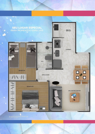 Imagem Apartamento com 2 Quartos à Venda,  em Papagaio - Feira De Santana