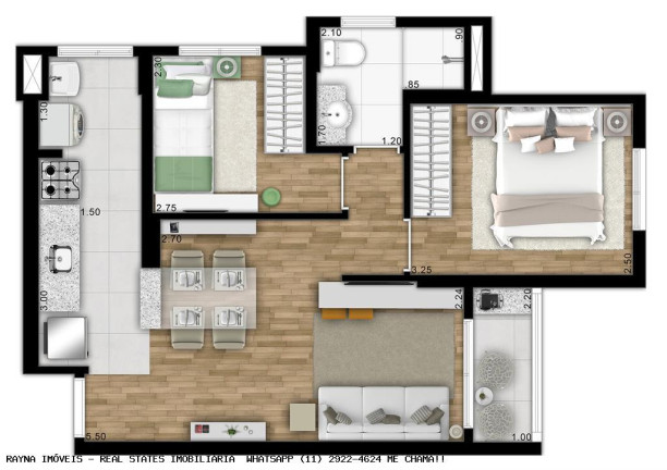 Imagem Apartamento com 2 Quartos à Venda, 48 m² em Vila Galvão - Guarulhos