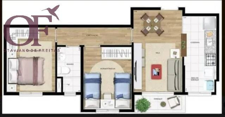 Apartamento com 2 Quartos à Venda, 48 m² em Jardim Ermida I - Jundiaí