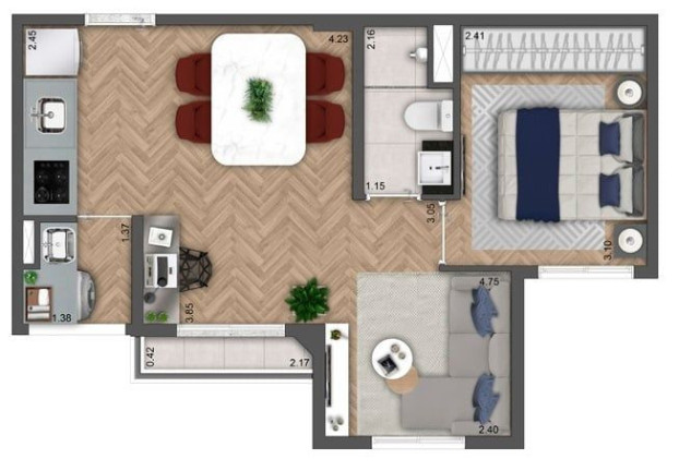 Imagem Apartamento com 2 Quartos à Venda, 37 m² em Imirim - São Paulo