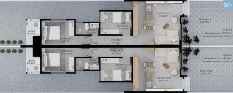 Casa com 2 Quartos à Venda, 62 m² em Lago Azul - Estância Velha