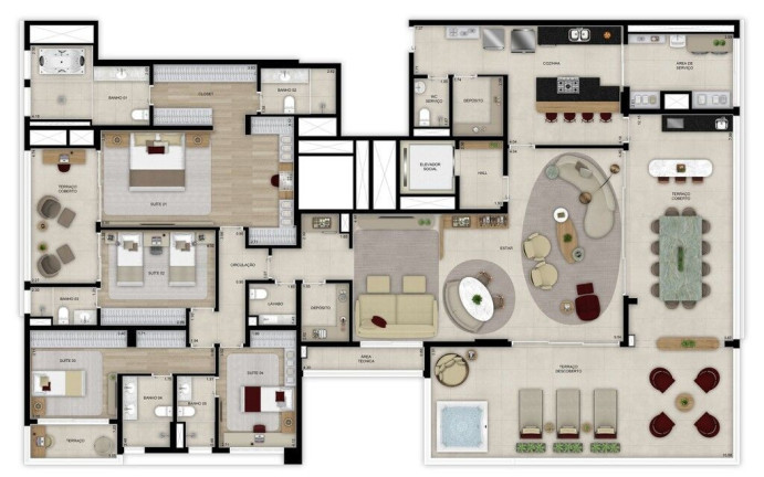 Apartamento com 4 Quartos à Venda, 159 m² em Santo Amaro - São Paulo