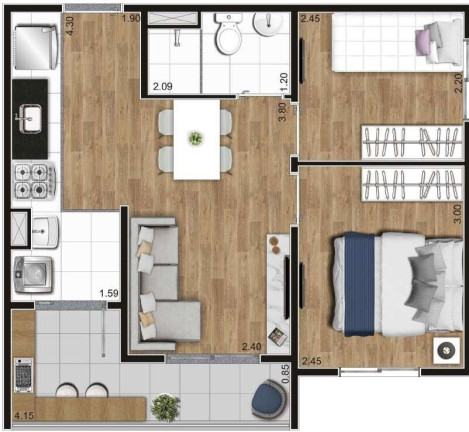 Foto do imóvel Apartamento com 2 Quartos à Venda, 37 m² em Jaguaré - São Paulo