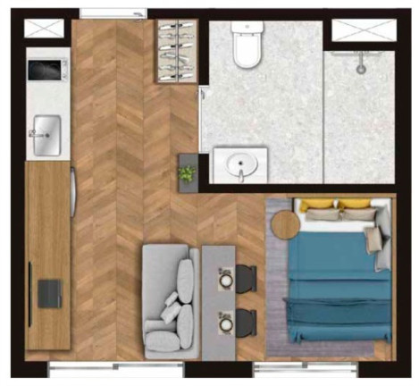 Imagem Imóvel com 1 Quarto à Venda, 24 m² em Vila Pompéia - São Paulo
