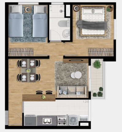 Imagem Apartamento com 2 Quartos à Venda, 46 m² em Vila Curuçá - São Paulo