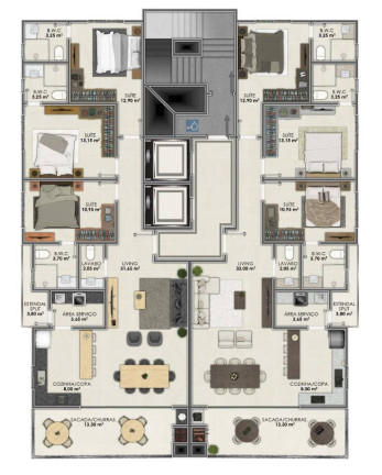 Imagem Apartamento com 3 Quartos à Venda, 122 m² em Meia Praia - Itapema