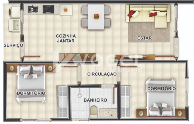 Imagem Casa com 3 Quartos à Venda, 66 m² em Feitoria - Sao Leopoldo
