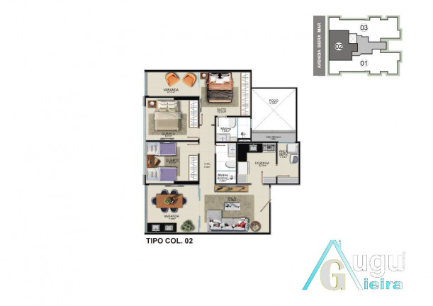 Imagem Apartamento com 3 Quartos à Venda, 91 m² em Praia Do Morro - Guarapari