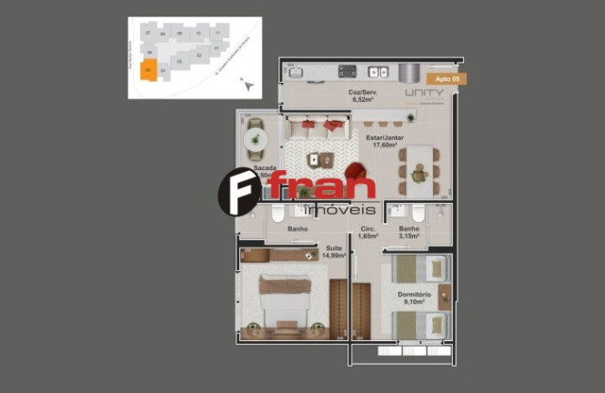 Imagem Apartamento com 2 Quartos à Venda, 43 m² em Estreito - Florianópolis Imagem Apartamento com 2 Quartos à Venda, 43 m² em Estreito - Florianópolis