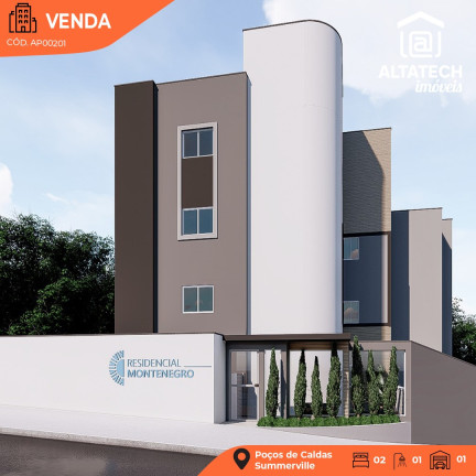 Apartamento com 2 Quartos à Venda, 51 m² em Residencial Summer Ville - Poços De Caldas