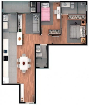 Imagem Apartamento com 2 Quartos à Venda, 50 m² em Santa Cândida - Curitiba