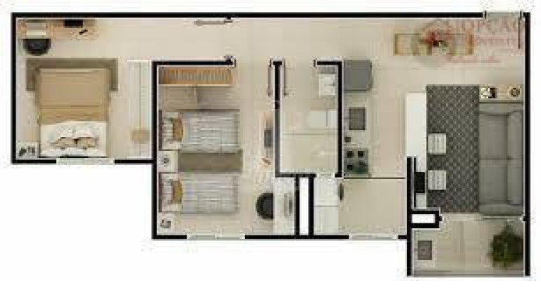 Imagem Apartamento com 2 Quartos à Venda, 63 m² em Bela Vista - Salto