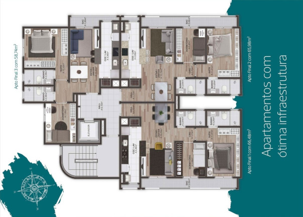 Imagem Imóvel com 2 Quartos à Venda, 58 m² em Rio Branco - Caxias Do Sul