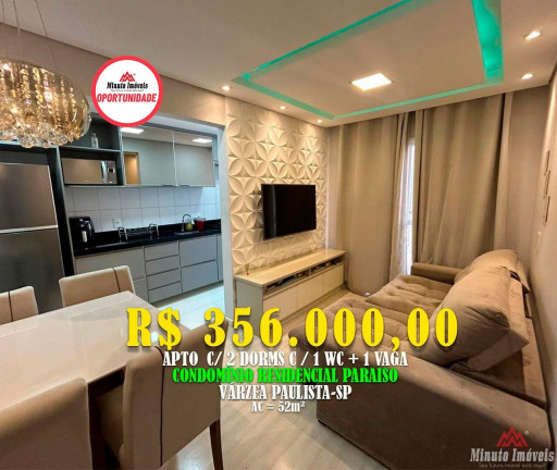 Apartamento com 2 Quartos à Venda, 52 m² em Residencial Das Flores - Várzea Paulista