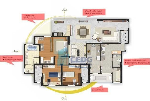 Imagem Apartamento com 3 Quartos à Venda, 176 m² em Cabral - Curitiba