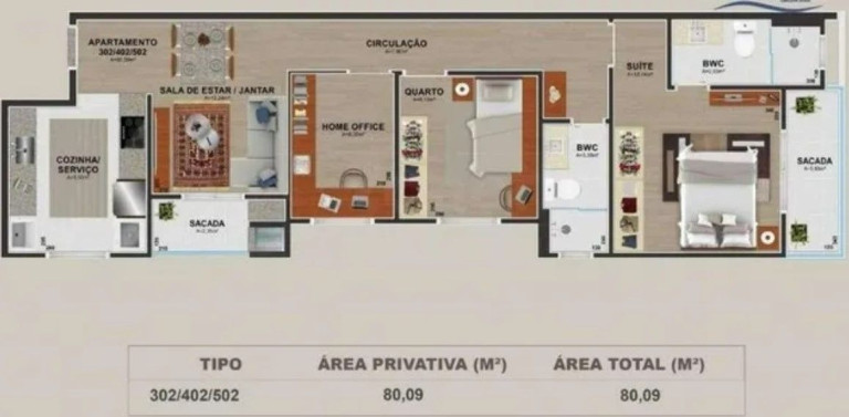 Imagem Apartamento com 2 Quartos à Venda, 81 m² em Centro - Pinhais Imagem Apartamento com 2 Quartos à Venda, 81 m² em Centro - Pinhais