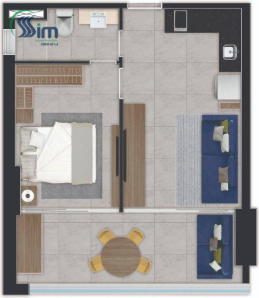Imagem Apartamento com 1 Quarto à Venda, 29 m² em Cocó - Fortaleza