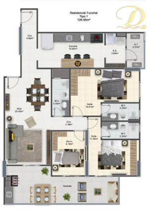 Imagem Apartamento com 3 Quartos à Venda, 126 m² em Guilhermina - Praia Grande Imagem Apartamento com 3 Quartos à Venda, 126 m² em Guilhermina - Praia Grande